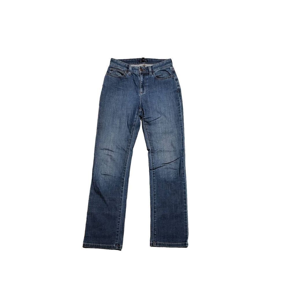 Eileen Fisher Slim Tapered Organic Cotton Jeans Blue Women's 2 - Picture 4 of 4
